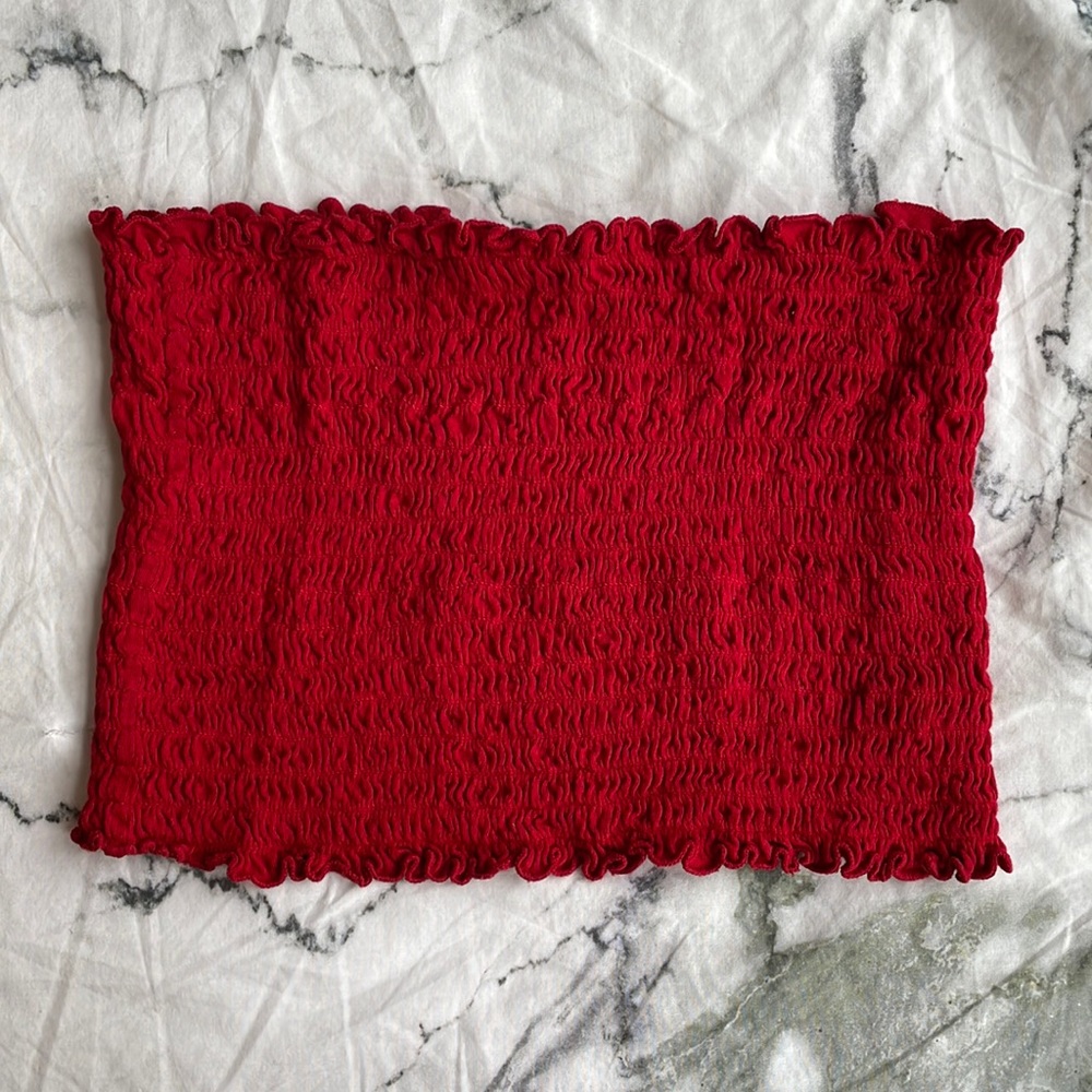 Brandy Melville Smocked Tube Top One Size